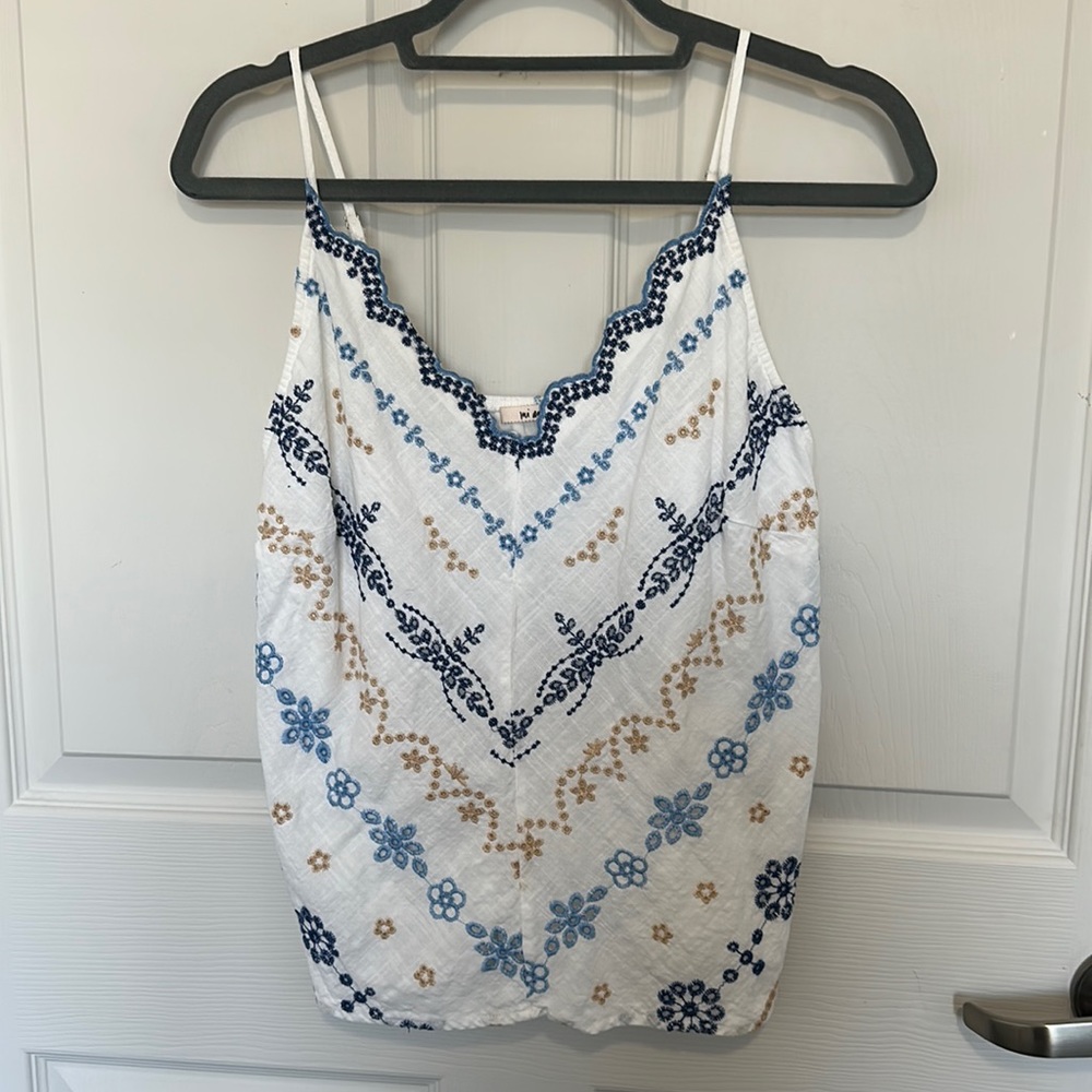 embroidered tank